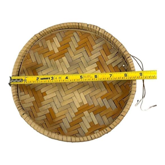 Basket African Winnowing Woven Reed Tray Kenya 8.5" Serving Centerpiece Storage - Picture 5 of 5